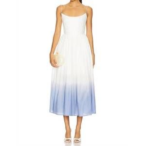 NEW SAU LEE henley dress in sky ombre